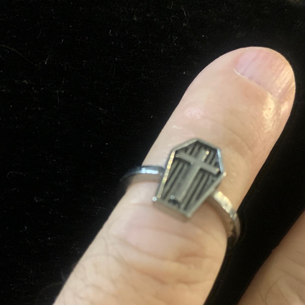 Silver Coffin Ring